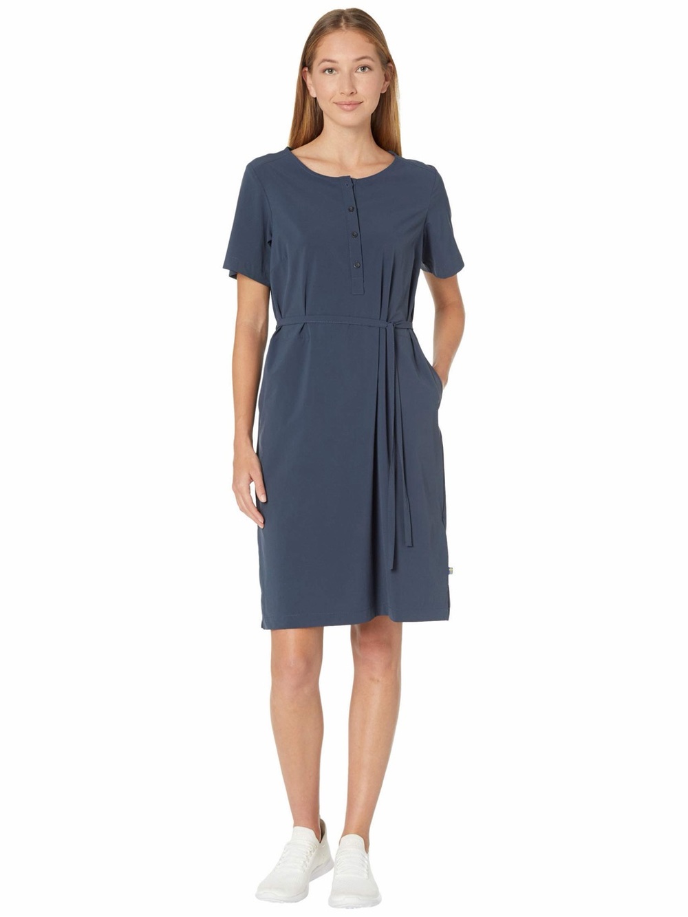 💙 Fjällräven High Coast Lite Dress Dark Navy Size Medium Belted